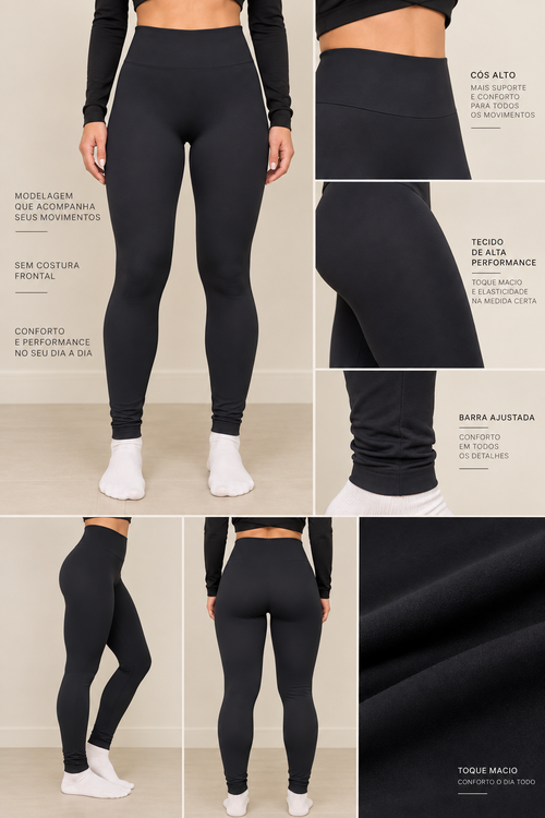 Legging sem costura frontal Performance BackOn